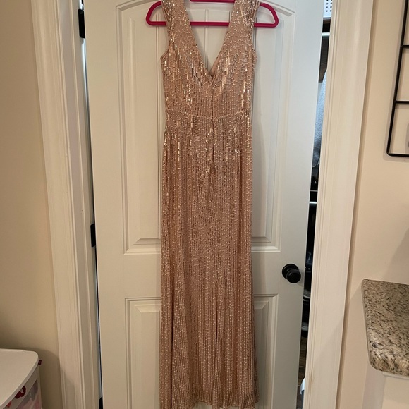 Rose Gold Sequin Maxi Dress - Picture 5 of 6